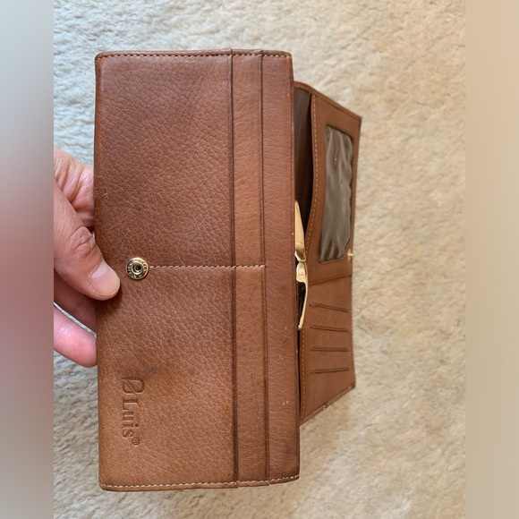 Vintage 80s Designer Large Wallet Italian Cowhide Leather Good Condition - Picture 14 of 17